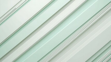 Obraz premium Abstract Diagonal Lines Pastel Green White Background