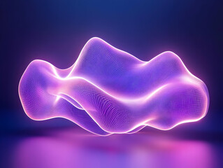 Purple Glowing 3D Abstract Background