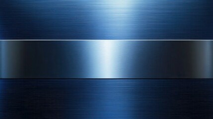 Modern blue abstract background, the look of stainless steel, circular lines on a blue background