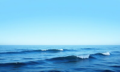 Tranquil blue ocean waves.