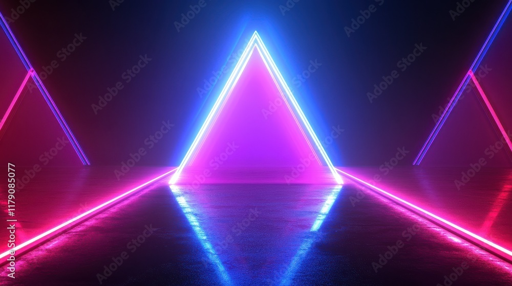 Poster future technology line background and light effect, cyberpunk style background material with a sense