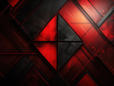 Awesome glow color red fiery shadow light triangles lines agonal gradient shape geometric effect
