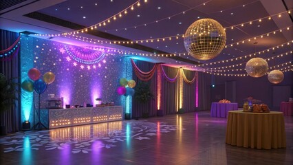 interior of a restaurant in the night