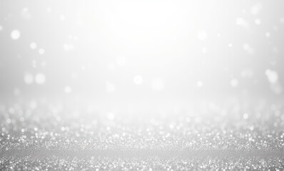 Glittering silver backdrop with soft bokeh