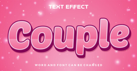 Couple editable text effect