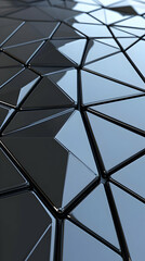 Abstract 3D Black Triangles Background