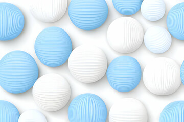 Fototapeta premium Abstract 3D Background Pastel Blue White Spheres