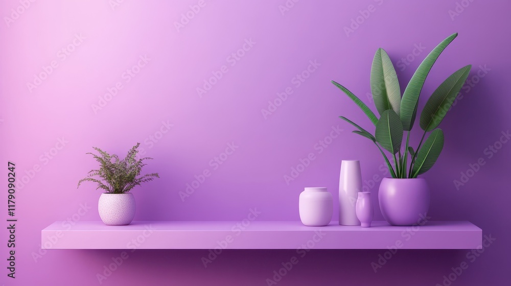 Poster Purple gradient background with a clean and simple style.