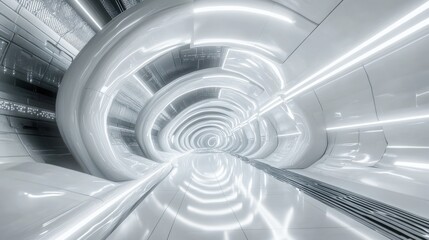 Fototapeta premium futuristic minimalist background with a white and gray color scheme 4