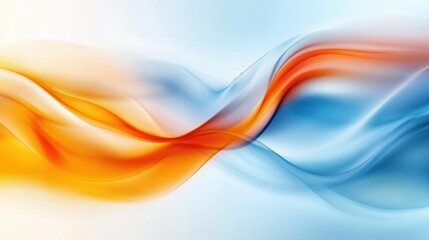 Naklejka premium abstract blur orange and blue gradient background with soft transitions and vibrant hues, evoking a sense of warmth, tranquility, and creativity. Ideal for modern, artistic, and minimalist designs