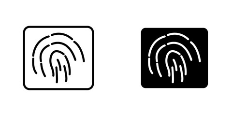 Biometric security icons vector graphic pack