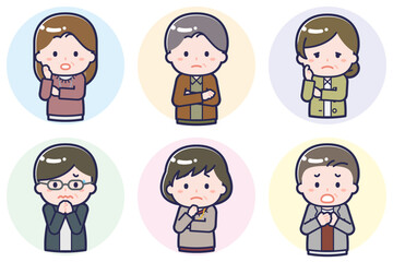 いろいろな人物セット_困惑_中年