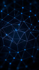 Obraz premium Abstract Blue Network 3D Illustration