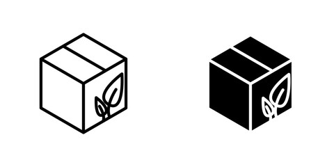 Eco packaging icons vector graphic pack