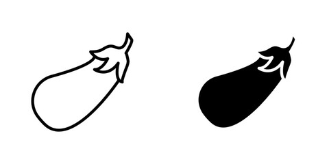 Eggplant icons vector graphic pack