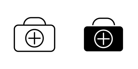 First aid box icons vector graphic pack