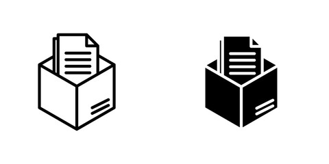 Folder box icons vector graphic pack