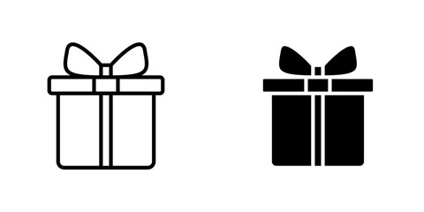 Gift box with ribbon icons vector graphic pack