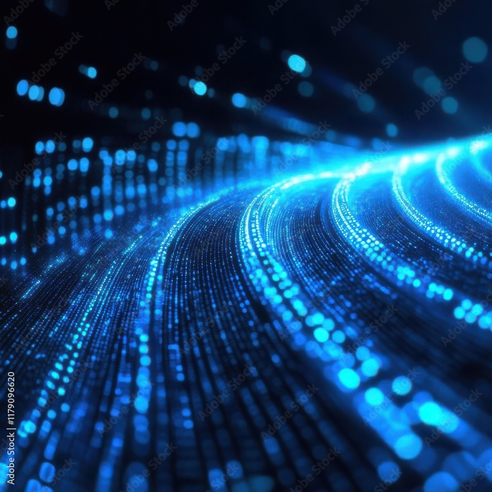 Poster data waves. modern neon abstract backdrop. virtual ciberspace.