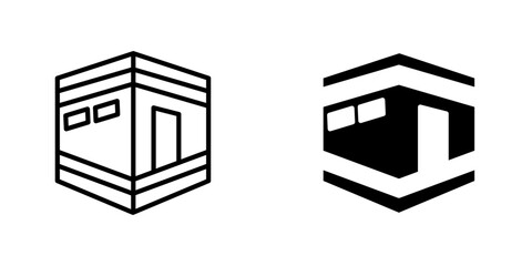Kaaba icons vector graphic pack