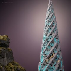 Obraz premium Abstract Obelisk, symbol of kingship, ancient egyptian monuments containing past history and culture