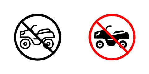 No all terrain vehicle sign vector graphic pack © Abstractor
