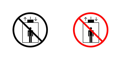 No elevator sign vector graphic pack © Abstractor