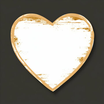 Gold Heart Frame Illustration