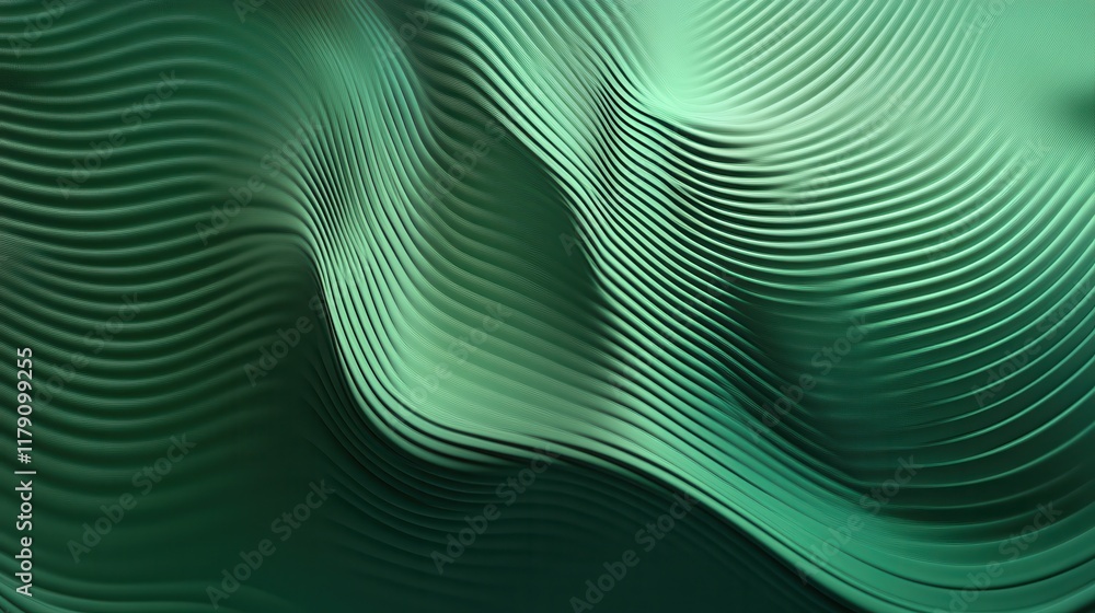 Poster ideal for a digital design project, green gradient background with a textured grain