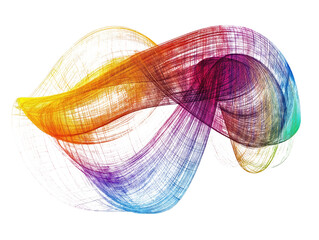 Holi-inspired artistic color ribbons in motion