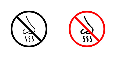 No smell sign vector graphic pack