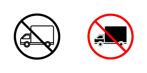 No truck sign vector graphic pack