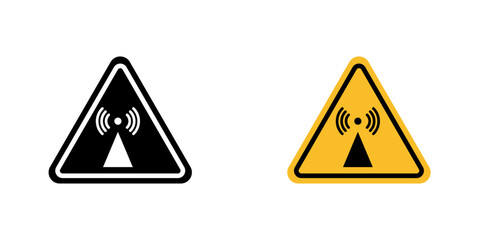 Non ionizing radiation hazard signs vector graphic pack