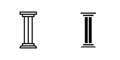 Pillar icons vector graphic pack