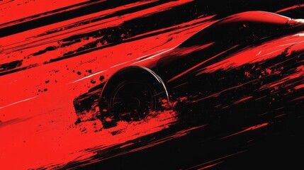 Red and black color background, brush stroke, grunge style, minimalistic design, epic wallpaper