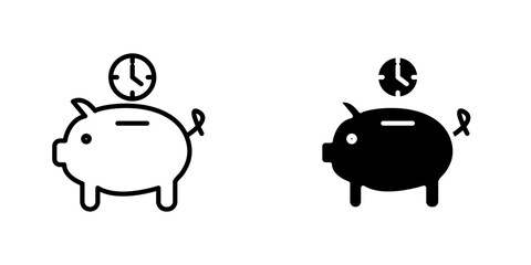 Save time icons vector graphic pack