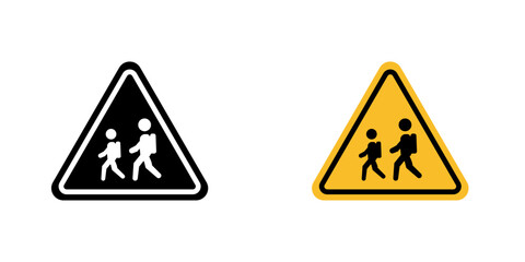 School crossing signs vector graphic pack