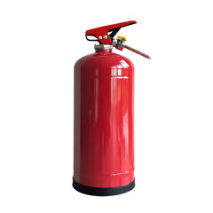 Obraz premium Standard Red Fire Extinguisher for Safety and Emergency Use on Transparent Background