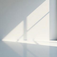 White surface with a subtle sheen reflects an unoccupied space, calm, reflection