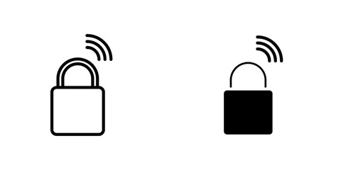 Smart lock icons vector graphic pack
