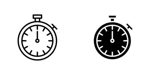 Stop watch icons vector graphic pack