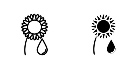 Sunflower oil icons vector graphic pack