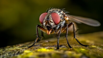 Naklejka premium Extreme macro shot the eye of insect fly