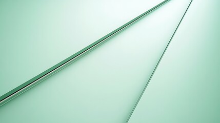 Abstract Green Glass Panel Design with Lines