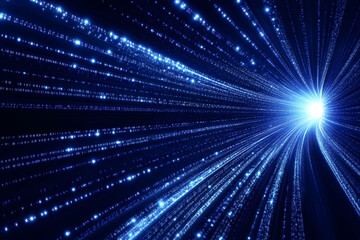 Naklejka premium Abstract Blue Digital Data Stream Background