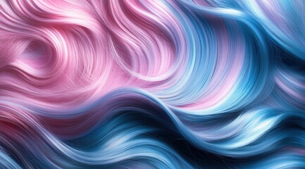 Obraz premium Beautiful, colorful hair background with pink and blue hues, featuring long