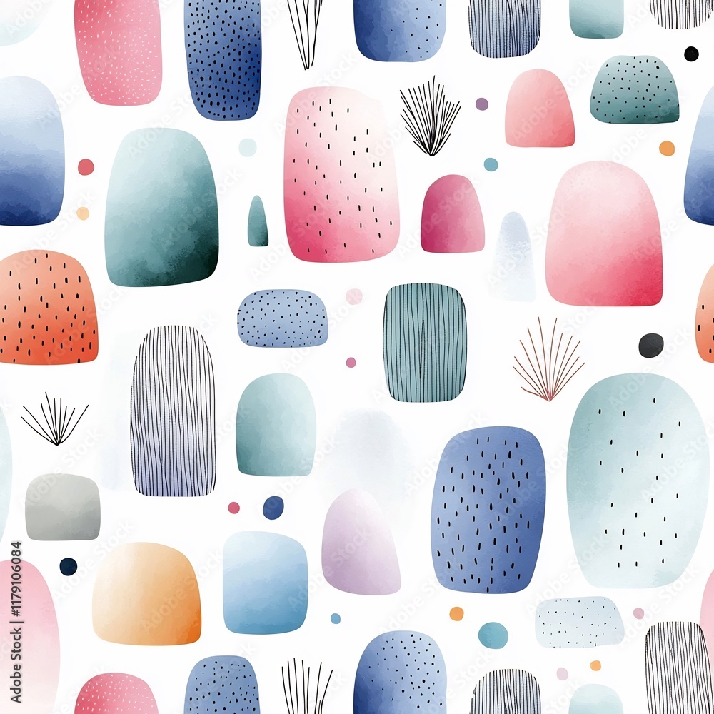 Poster elegant and modern pastel gradient design showcasing a delicate hand drawn textured pattern with abs