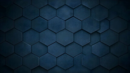 Dark Blue Hexagon 3D Background