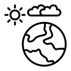 Climatization Vector Line Icon Design