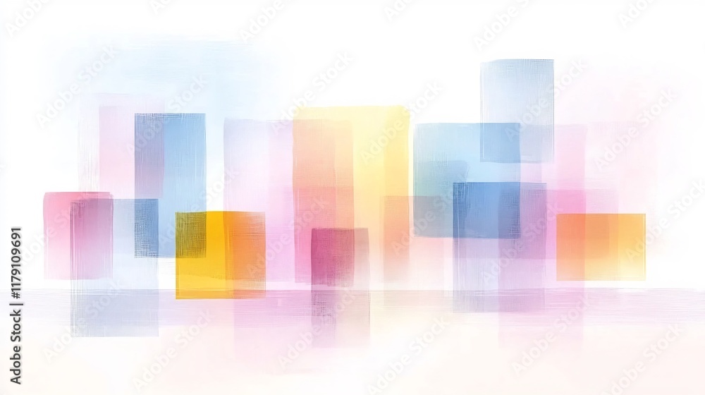 Poster soft and serene pastel gradient backdrop with a delicate textured pattern featuring a minimalist mod